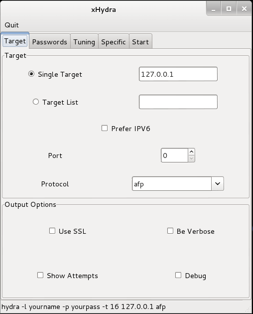 hack facebook password using hydra