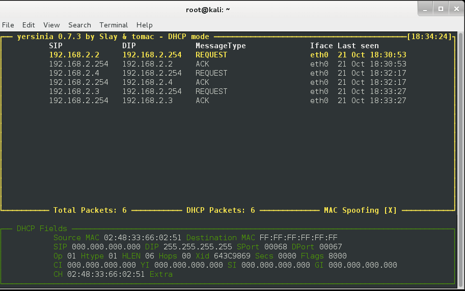 dhcp starvation