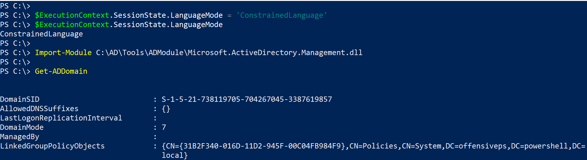 Active Directory with PowerShell 