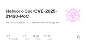 CVE-2025-21420 Proof-of-Concept : Elevation Of Privilege via Disk Cleanup Tool