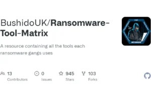 Ransomware Tool Matrix : The Arsenal Of Cyber Defense